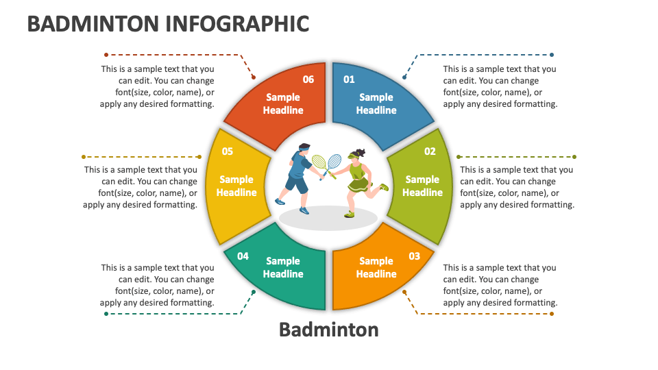 Badminton infographic powerpoint and google slides template