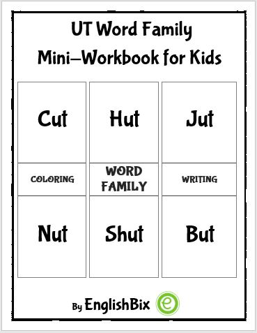 Ut family words activities workbook