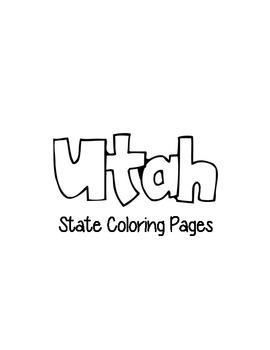 Utah state coloring pages by loving life in kindergarten tpt