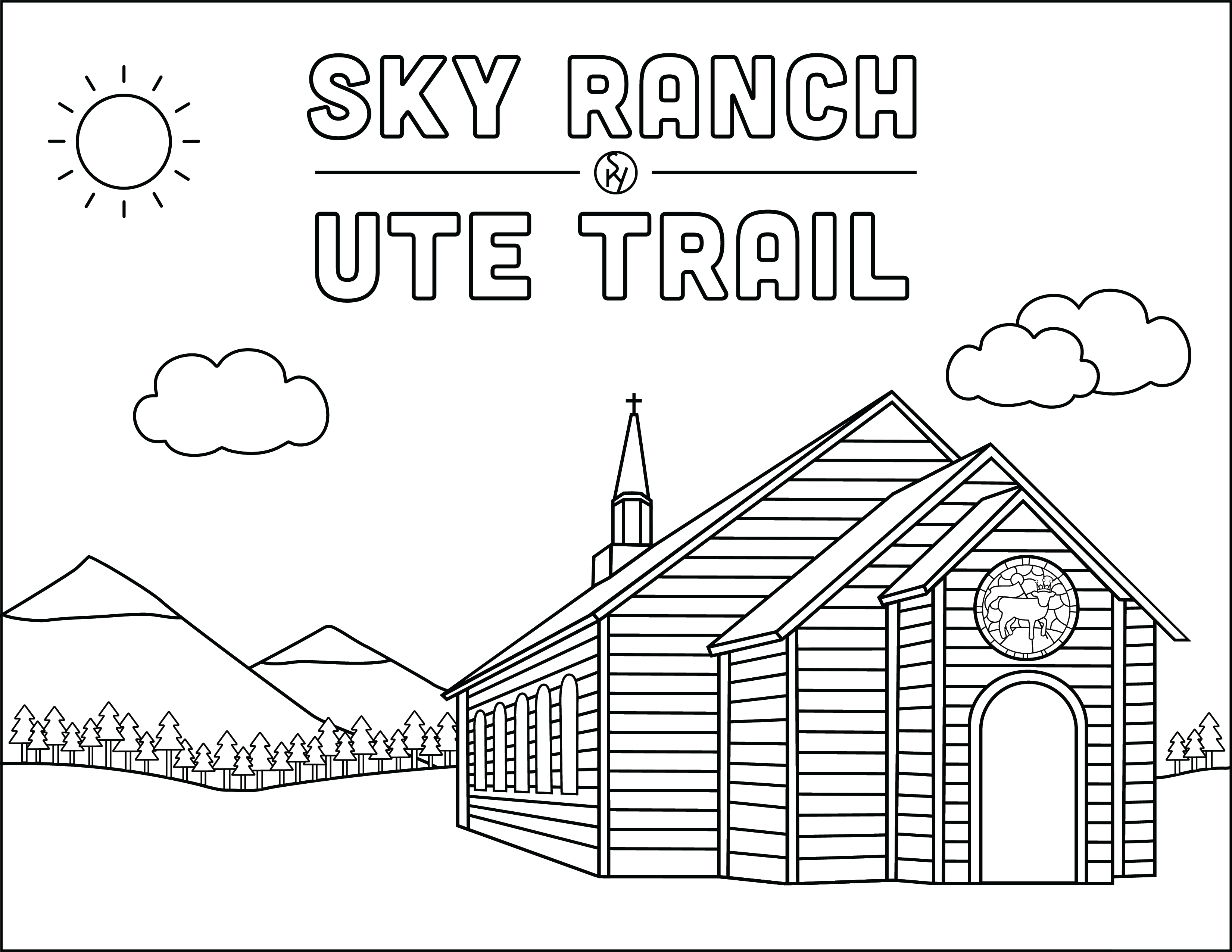 Sky ranch coloring page