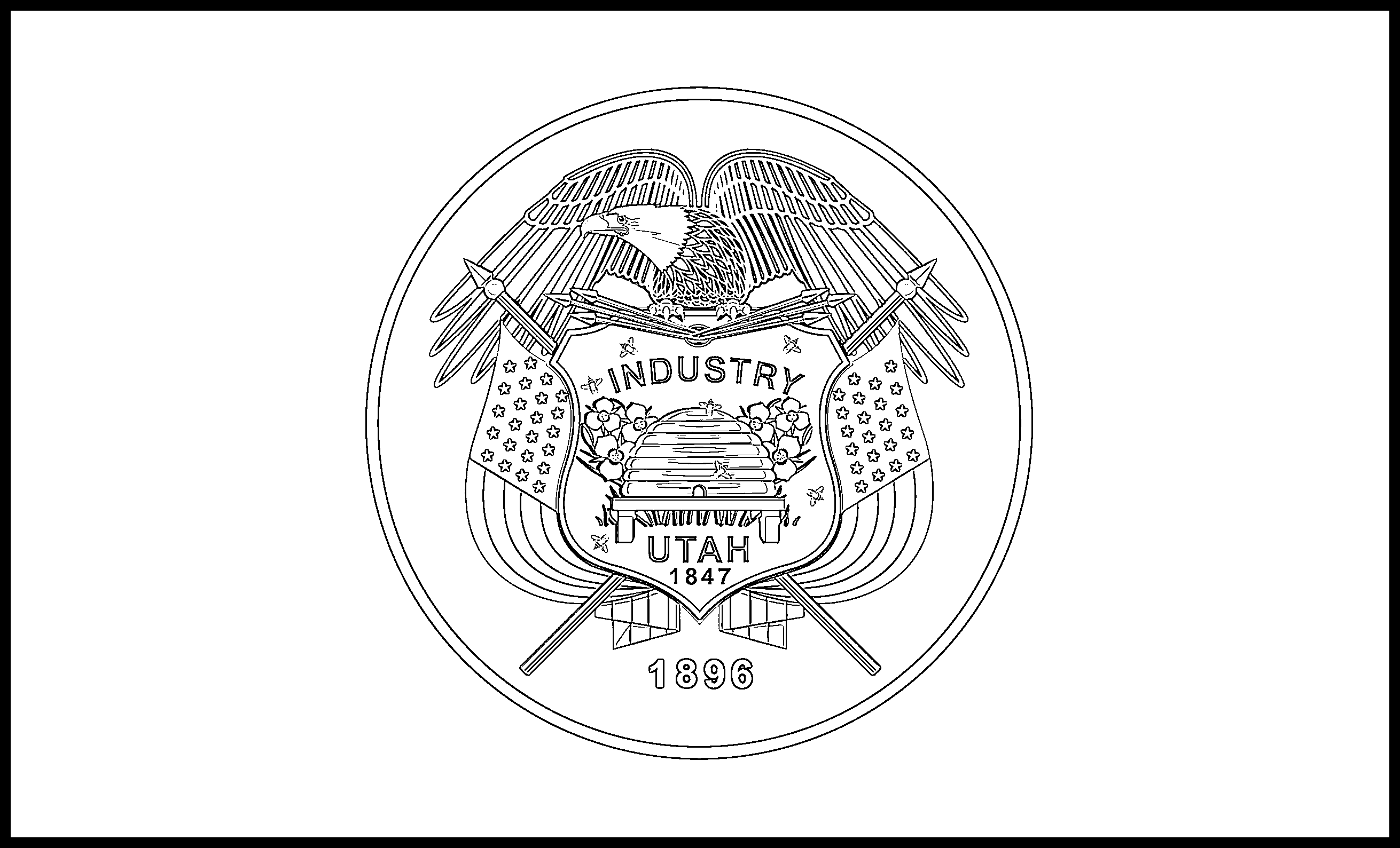 Utah flag coloring page â state flag drawing â flags web