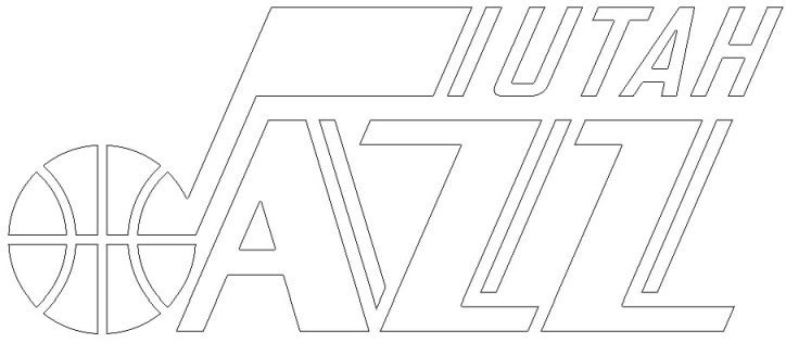 Utah jazz logo coloring page