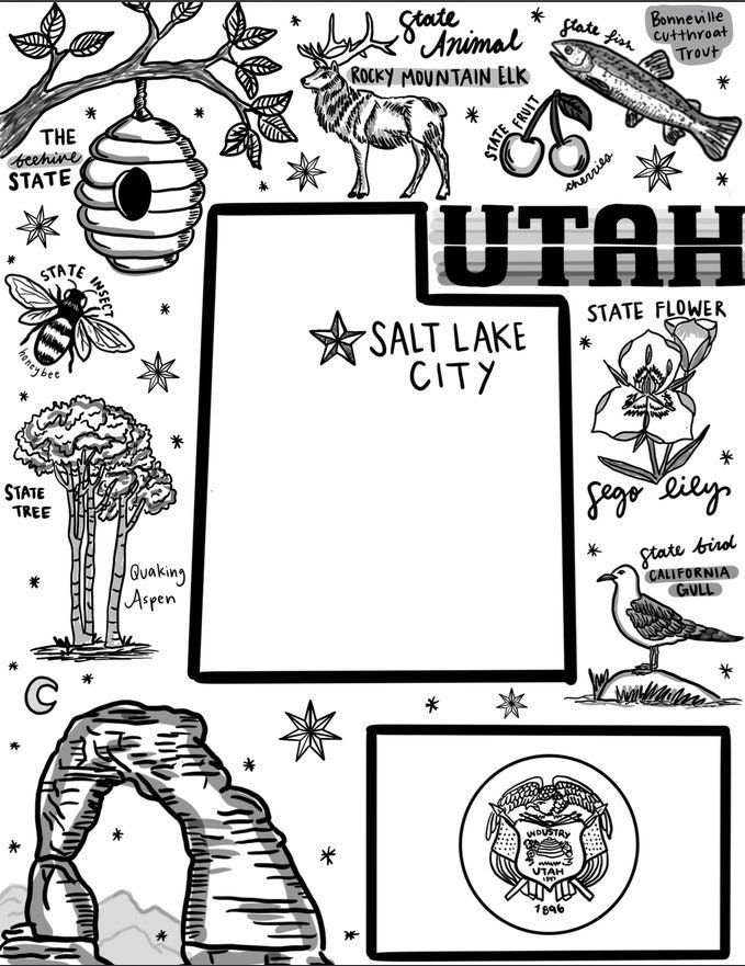 Utah coloring pag