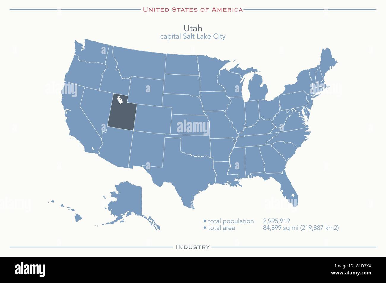 Mapa de tados unidos de utah fotografãas e imãgen de alta roluciãn