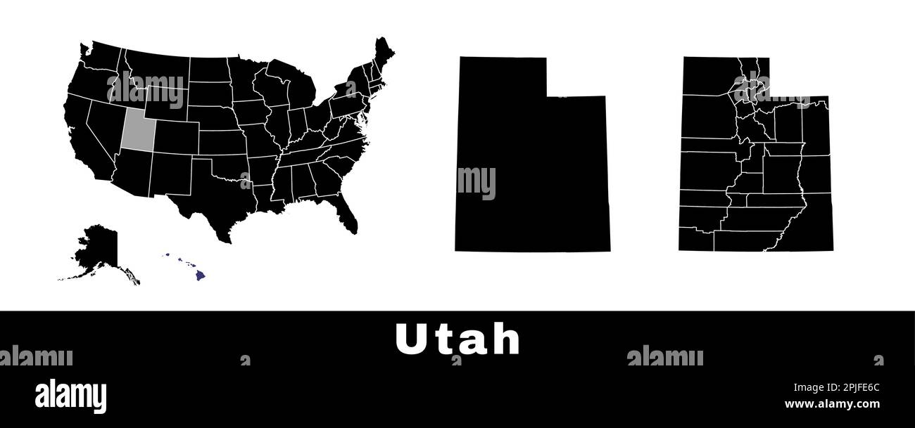 Map utah colorado fotografãas e imãgen de alta roluciãn