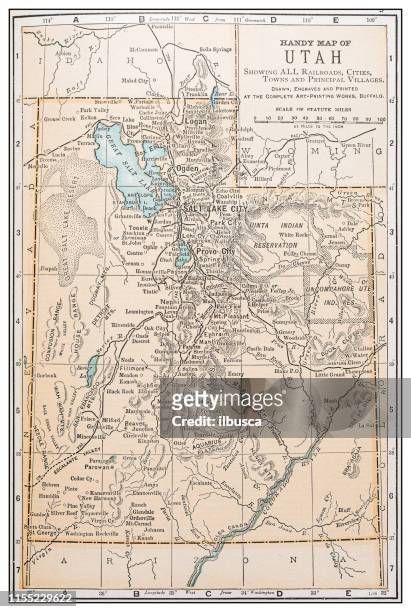 Utah map fotografãas e imãgen de stock