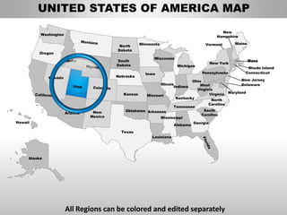 Usa utah state powerpoint county editable ppt maps and templates ppt