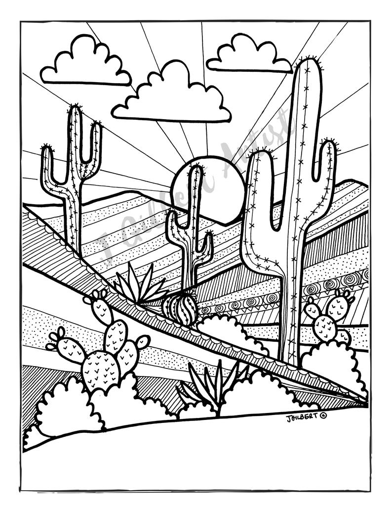 Printable coloring pages utah landscapes pdf jpeg download printable art