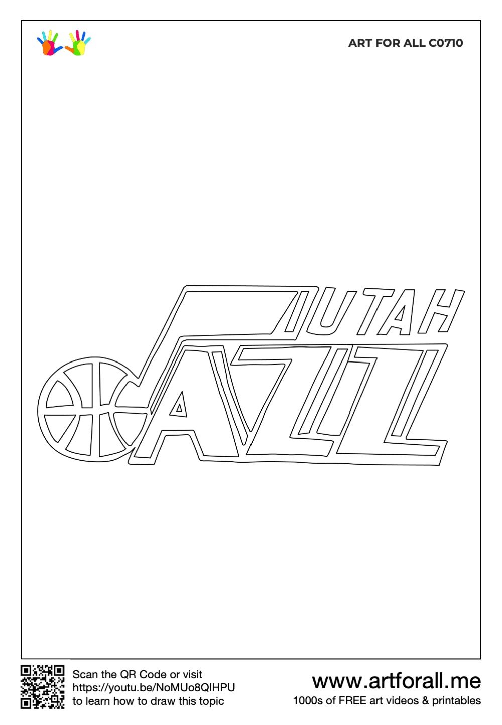 How to draw the utah jazz logo