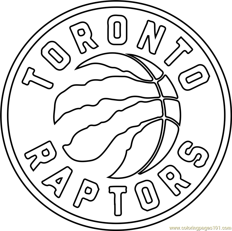 Toronto raptors coloring page for kids