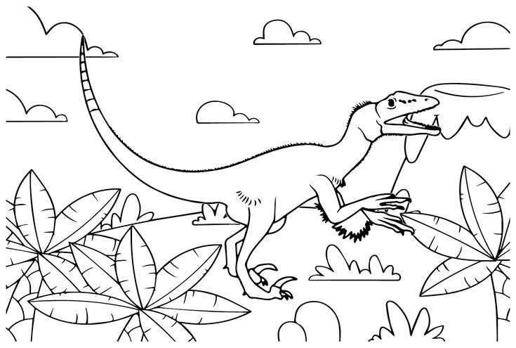 Utahraptor coloring pages