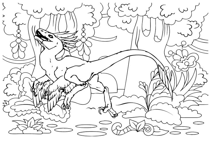 Utahraptor coloring pages