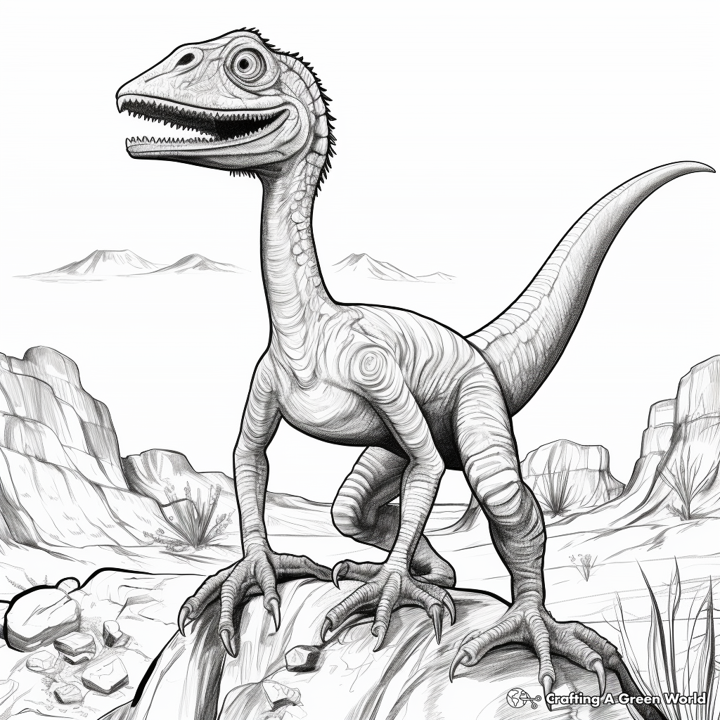 Utahraptor coloring pages