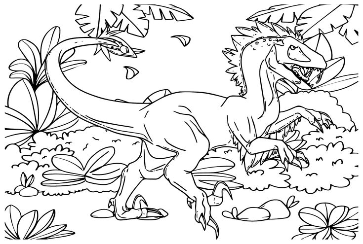 Utahraptor coloring pages