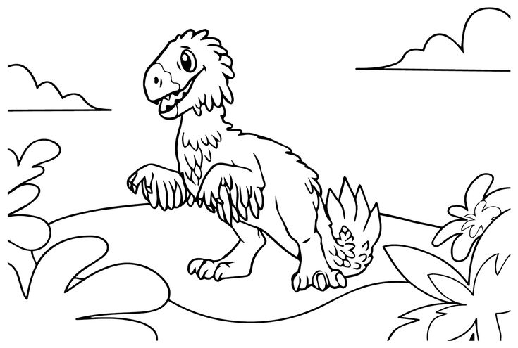 Utahraptor coloring pages