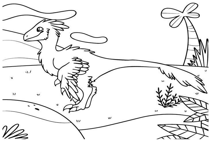 Utahraptor coloring pages