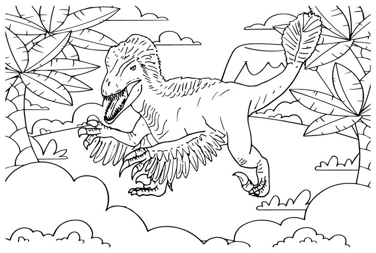 Utahraptor coloring pages