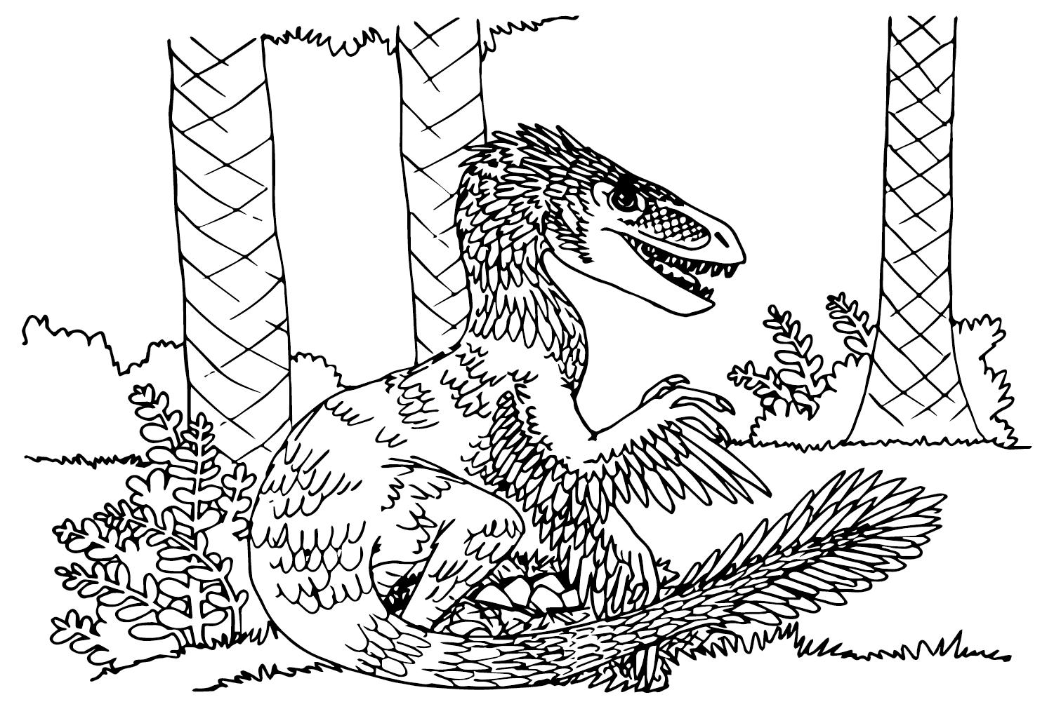 Utahraptor coloring pages