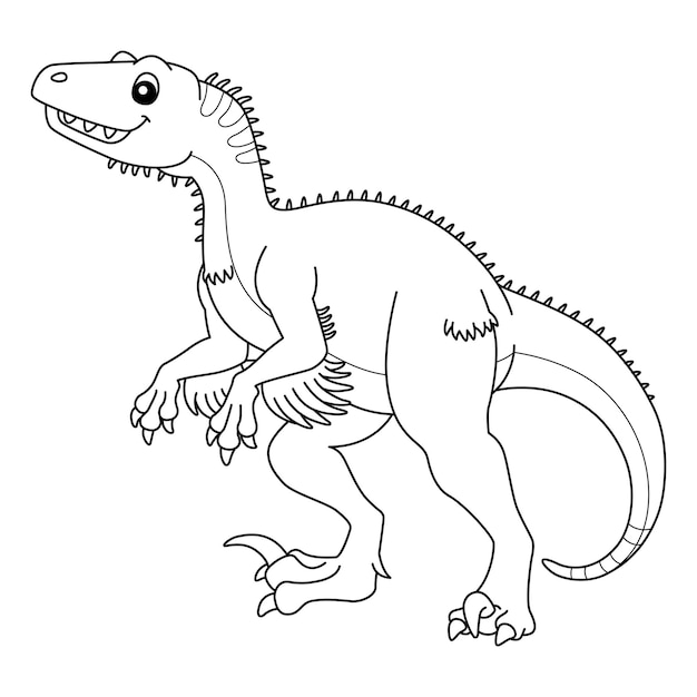 Premium vector utahraptor coloring isolated page for kids