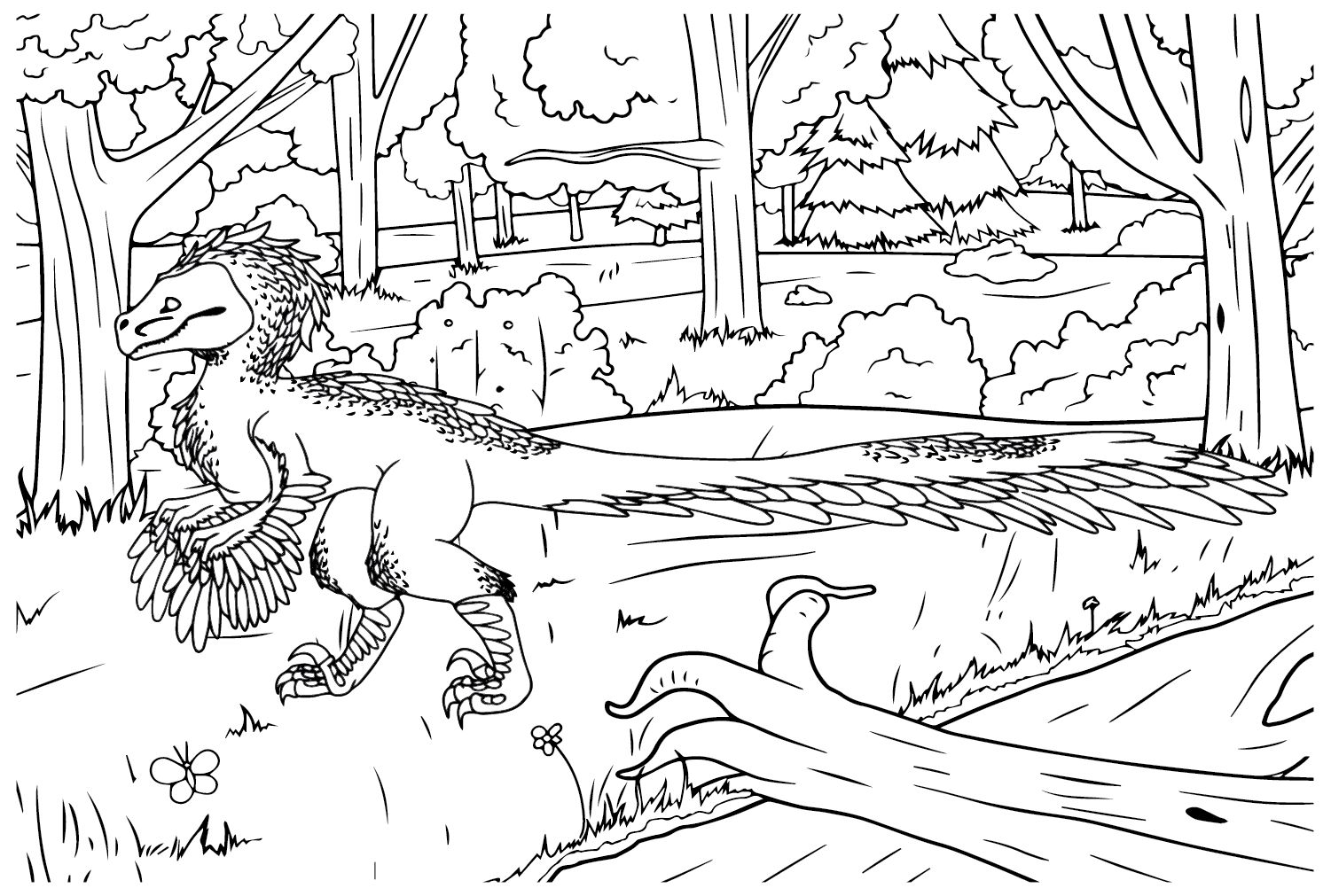 Utahraptor coloring pages