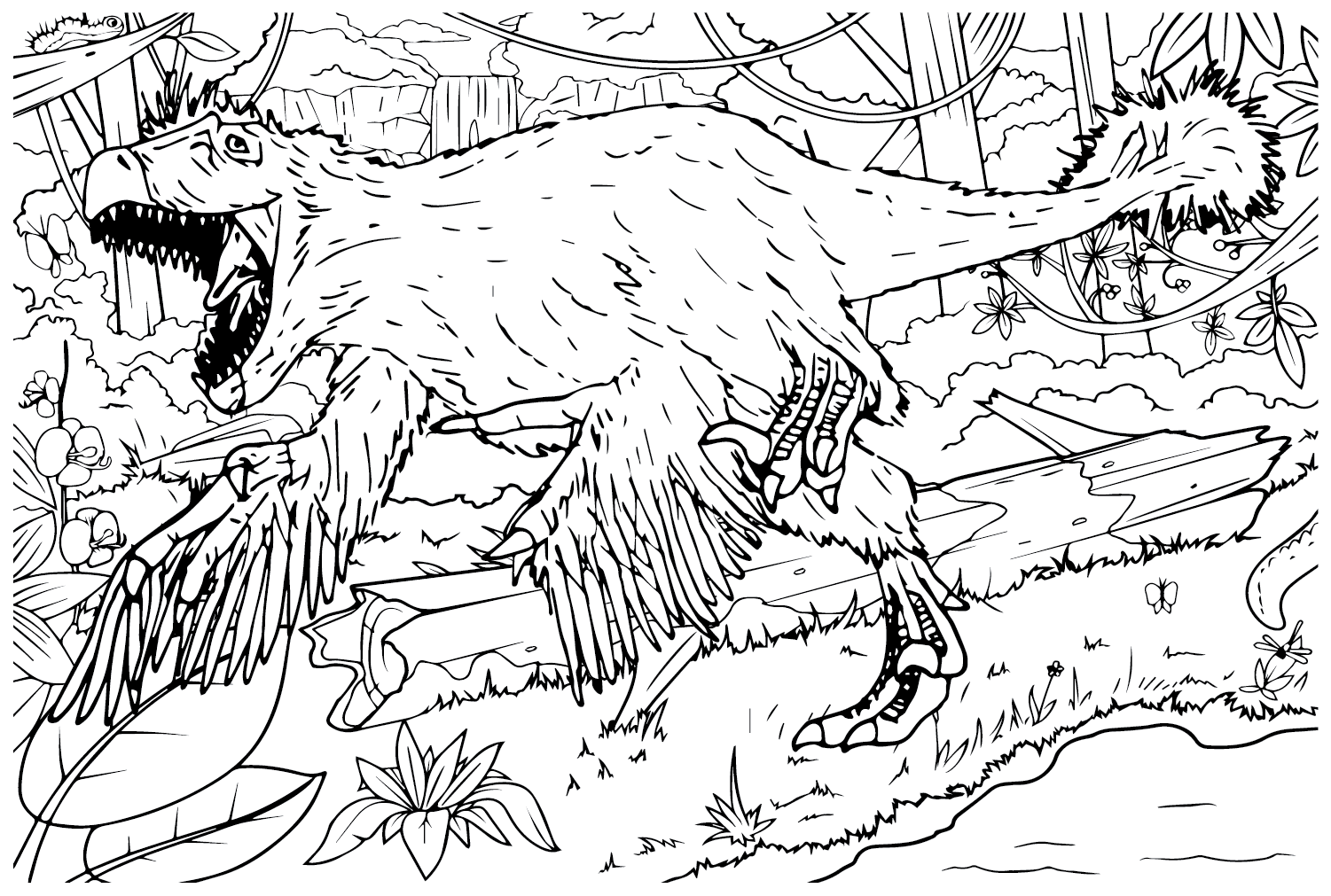 Utahraptor coloring pages