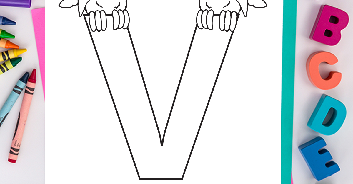 Letter v coloring page free alphabet coloring page kids activities blog