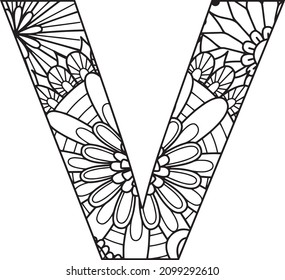 V coloring page images stock photos d objects vectors