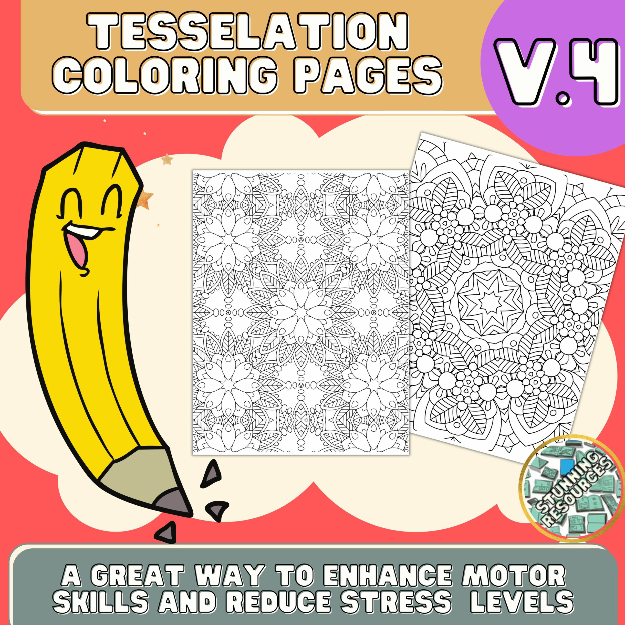 Tessellation coloring pages v coloring activities pages made by teachers