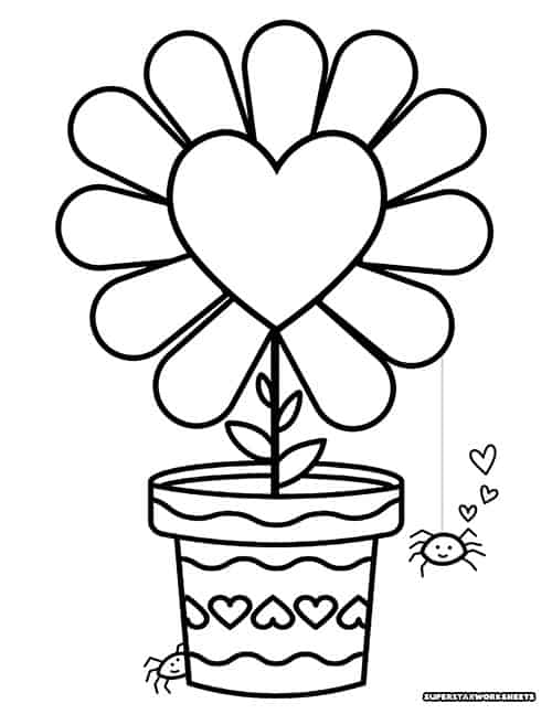 Valentines day coloring pages