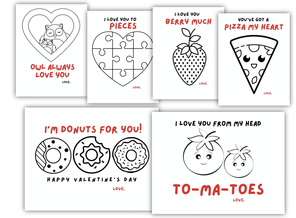 Valentines day coloring pages