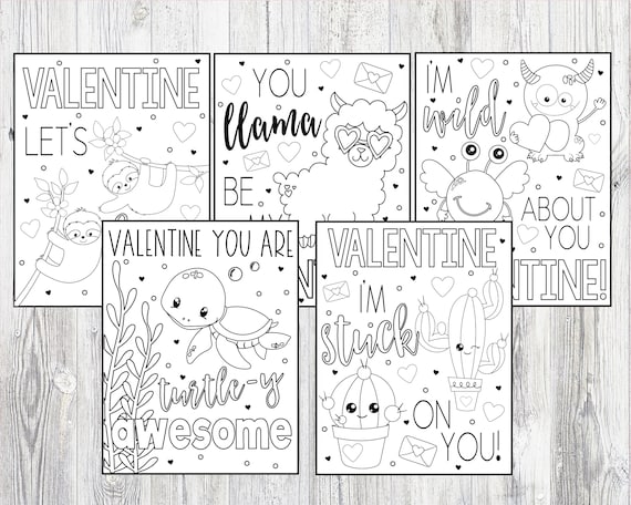 Printable valentines day coloring pages for kids or