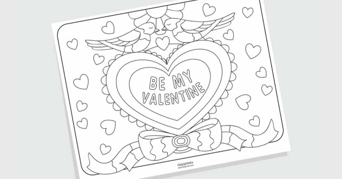 Free printable valentines day coloring pages for adults and kids