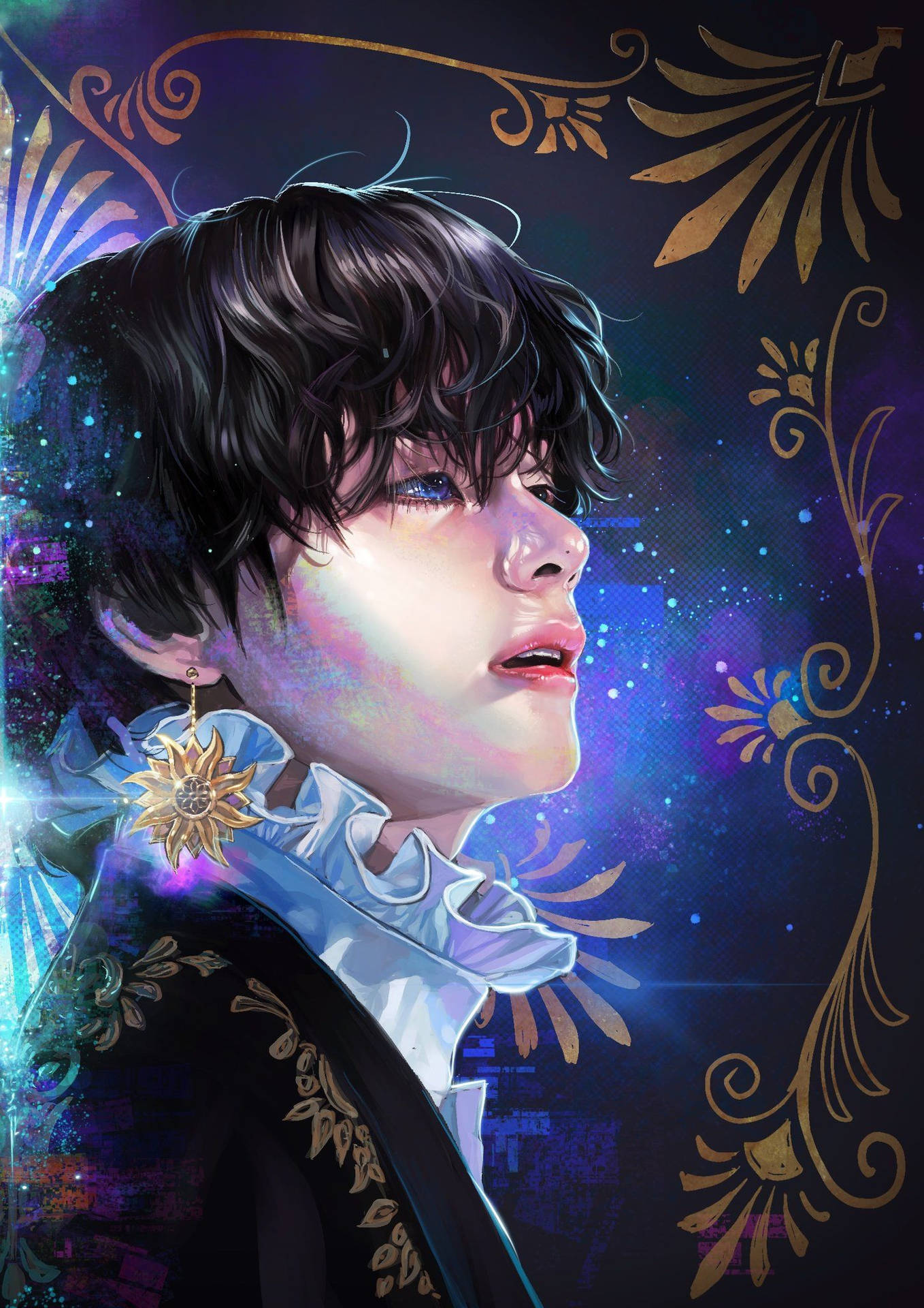 Download bts taehyung fanart wallpaper