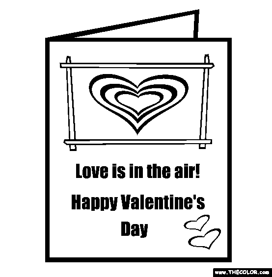 Valentines day online coloring pages