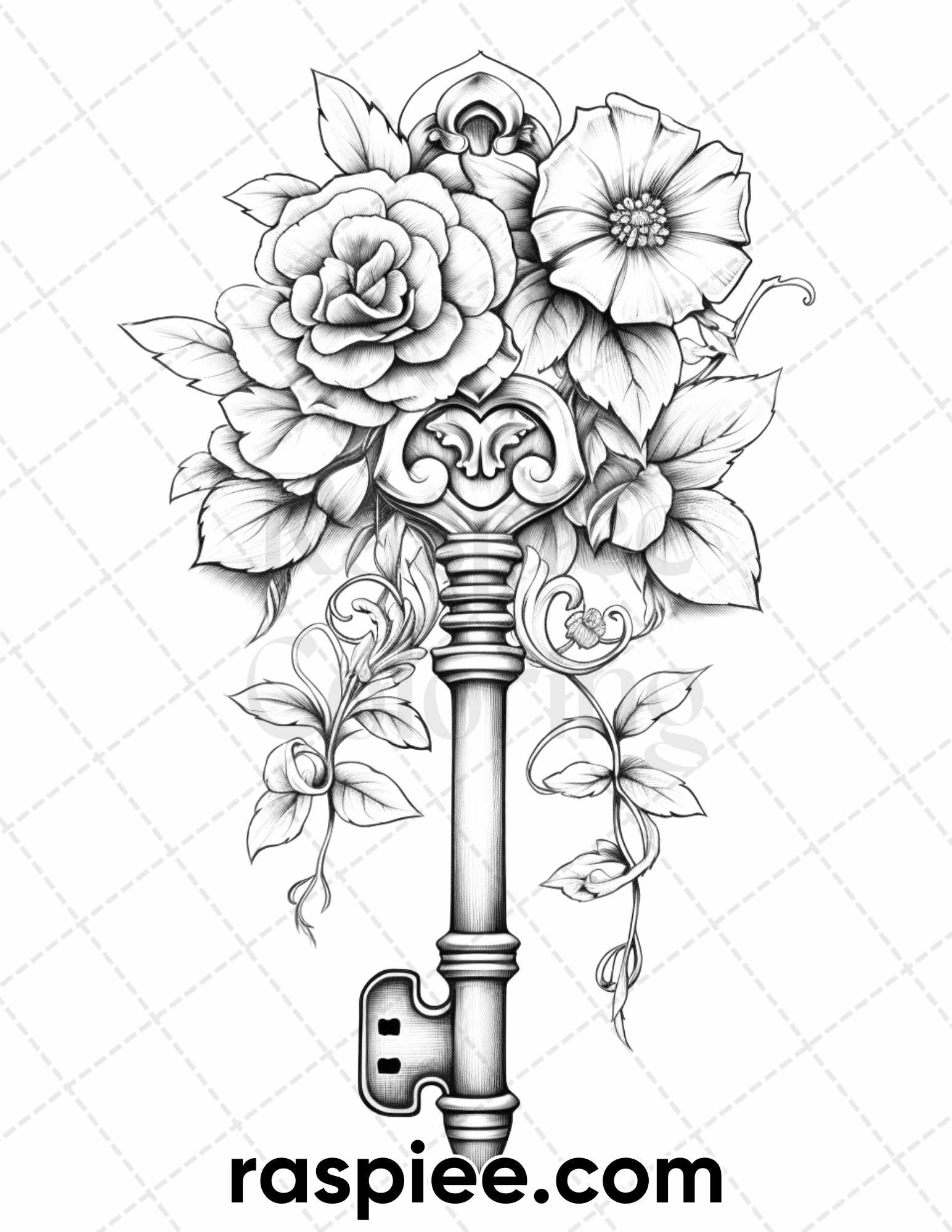 Sweet valentine grayscale adult coloring pages printable pdf insta â coloring