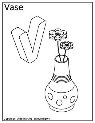 V for vase alphabet coloring pages preschool coloring pages alphabet coloring