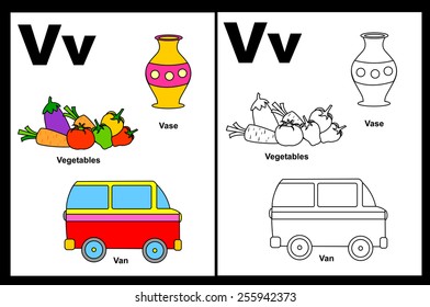 V coloring page images stock photos d objects vectors