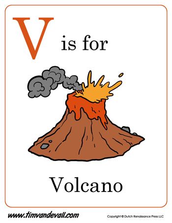 V is for volcano letter v coloring page pdf alphabet printables letter v alphabet phonics