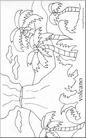 Coloring page landforms