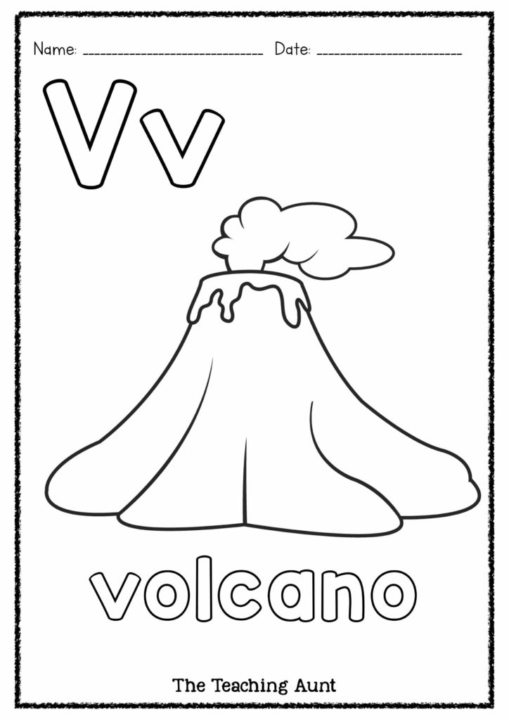 V is for volcano art and craft