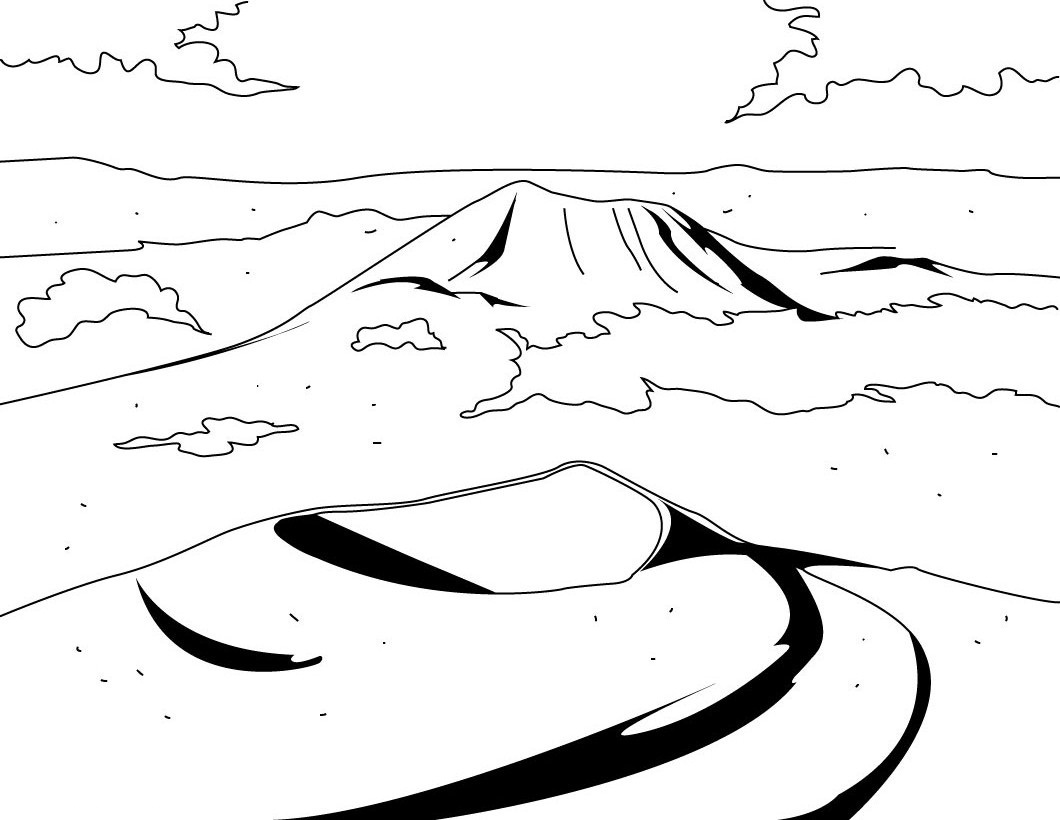 Free printable volcano coloring pages for kids