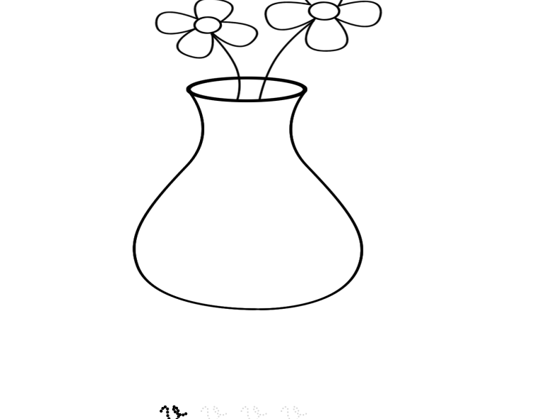 Learning letter v for vase