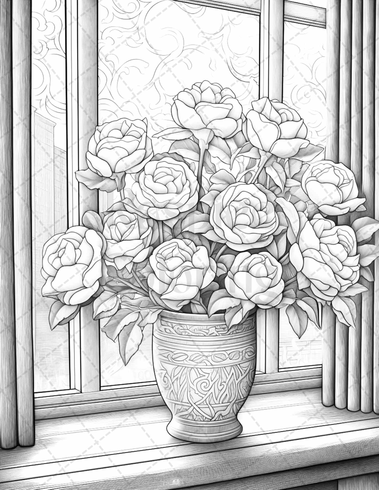 Captivating roses grayscale coloring pages printable for adults pd â coloring