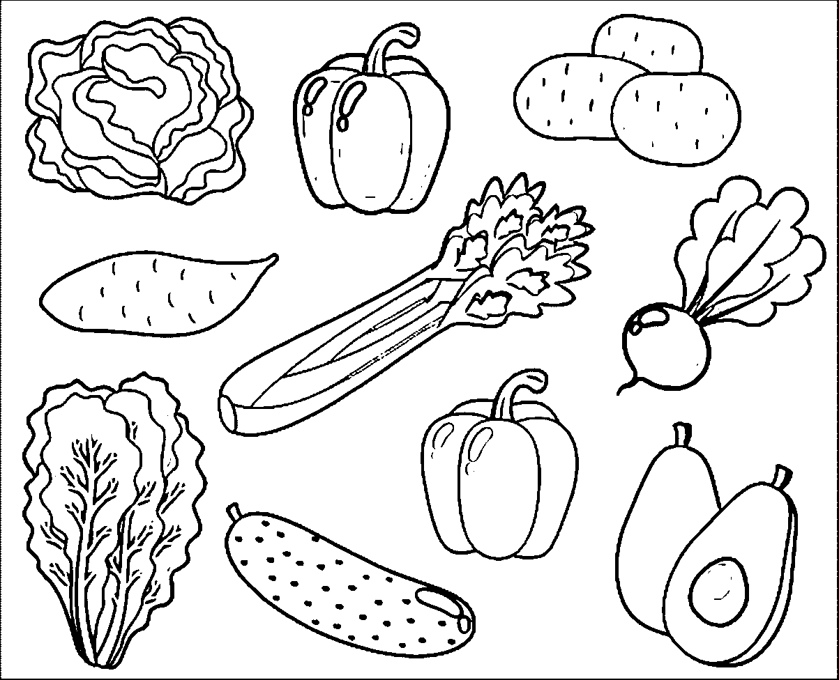 Vegetable coloring pages