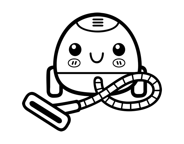 Vacuum cleaner coloring page