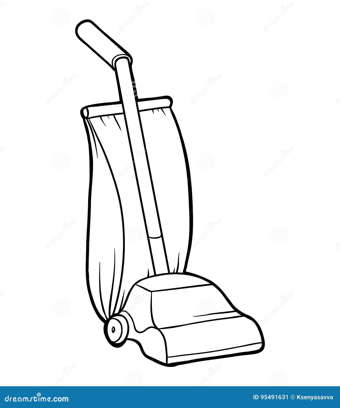 Coloring book vacuum cleaner stock vector