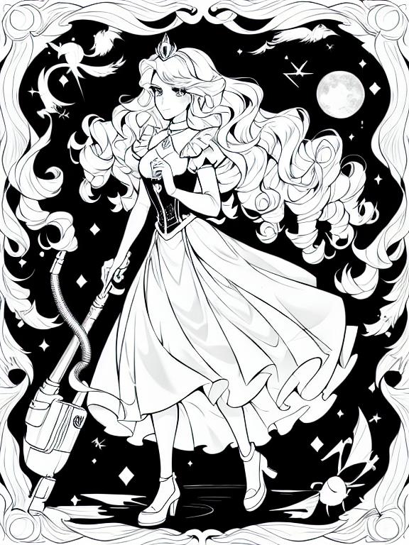 Black and white coloring page pr