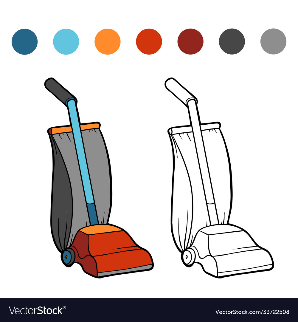 Coloring book vacuum cleaner royalty free vector image