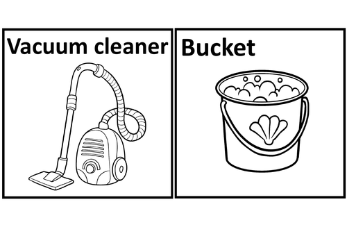 Household chores coloring pages teaching resources