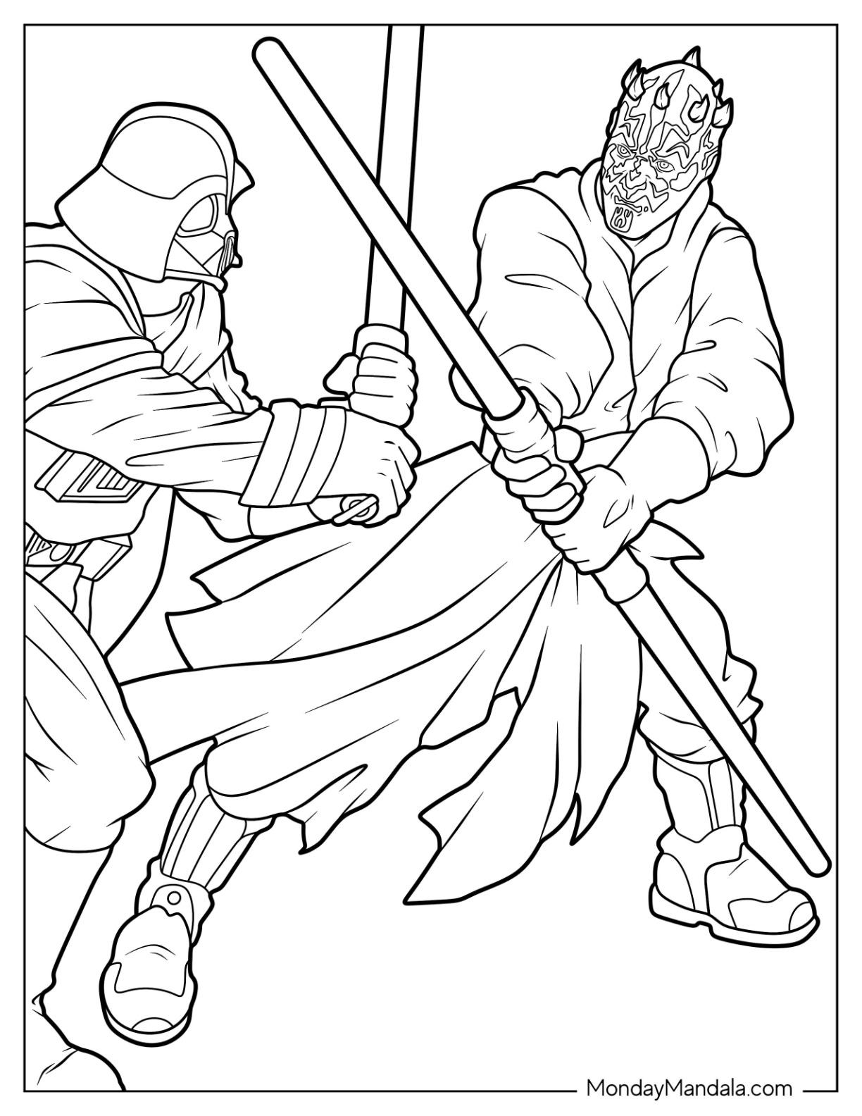 Darth vader coloring pages free pdf printables